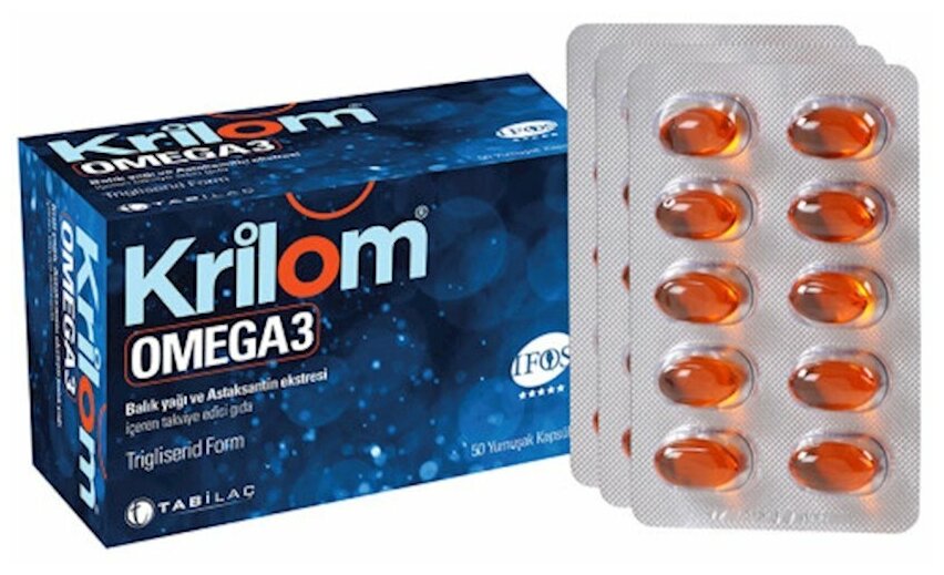 Омега Omega 3 1280 мг Tabilac Krilom 50 капсул