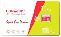 Карта памяти Londisk 4K+ microSDHC Class 10 UHS-I U3 16GB