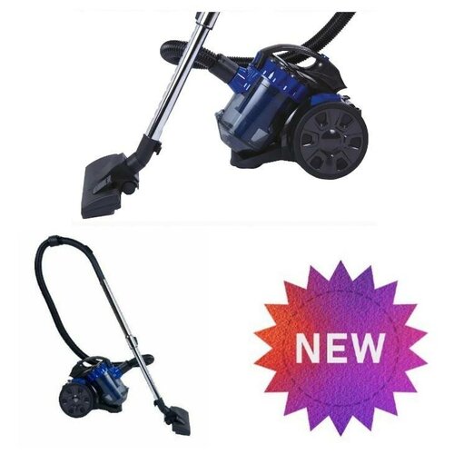 Пылесос тихий бытовой для дома компактный передвижной пылесос офиса2400Вт 25л пылесборник шнур 6 м синий домашний3 насадки UP 649900₽