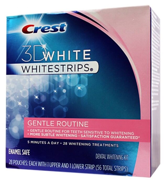 Crest отбеливающие полоски 3D White Gentle Routine — купить по выгодной ...
