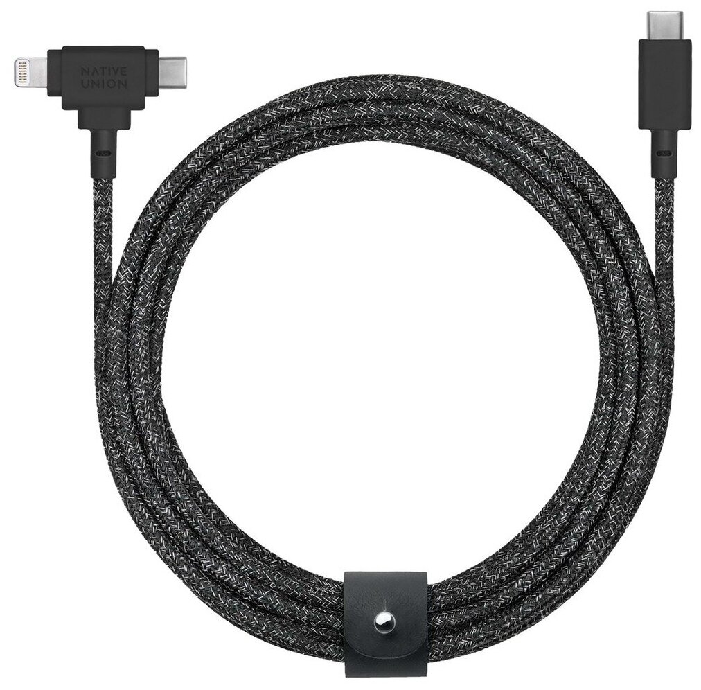 Кабель Native Union BELT-CCL-COS-NP Belt Cable Universa, 1.8 м, серый космос