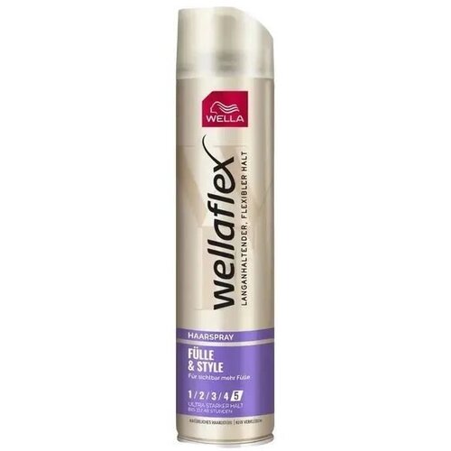 Лак для волос WELLAFLEX Fulle & Style, Полнота и стиль, ультрасильная фиксация, 250мл