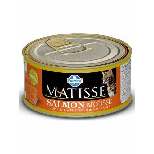 farmina консервы matisse для кошек мусс с лососем 85 гр 6 шт Фармина Консервы Matisse Mousse Salmon, мусс с лососем. д/взр. кошек, 85 г 4шт 4шт