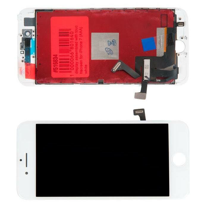 Дисплей (экран) в сборе с тачскрином для Apple, белый, RocknParts, iPhone 7