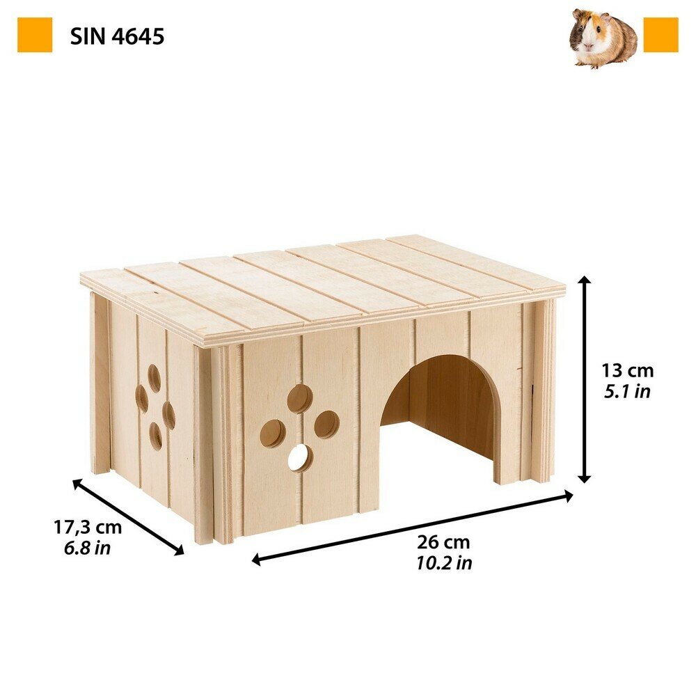 Ferplast Деревянный домик SIN 4645 для морских свинок, бежевый