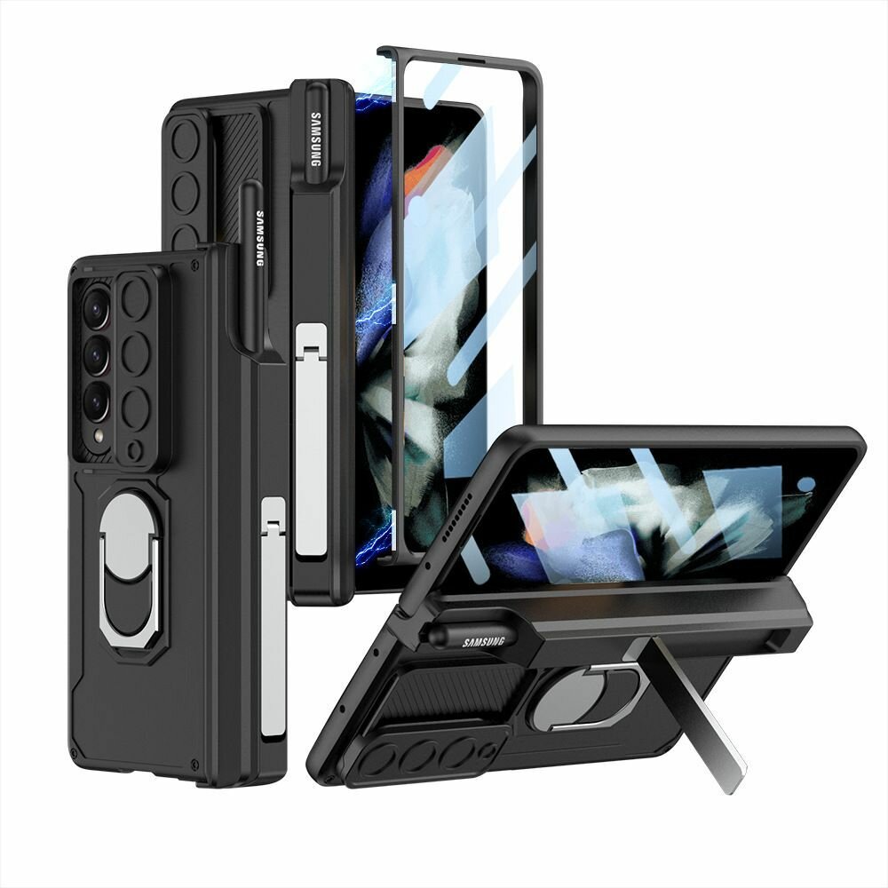 Чехол MyPads для Samsung Galaxy Z Fold3 с защитой экрана и крышкой объектива (без S pen)