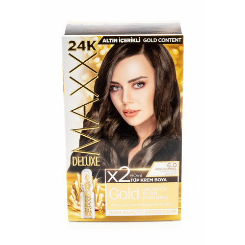 Lilafix / Лилафикс Maxx Deluxe Gold Краска для волос стойкая тон 6.0 темно-русый 257мл / красящее средство