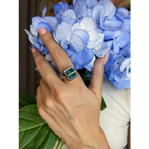 Кольцо, искусственный камень, безразмерное, серебряный, голубой женское кольцо вращающееся украшение подарок для девочек детское ювелирное изделие вращающийся рельеф для пальцев для девочек