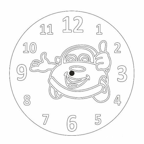 РП936 Песочный трафарет часы машинка ( 3-х слойная основа из оргстекла D-28 см, часовой механизм)