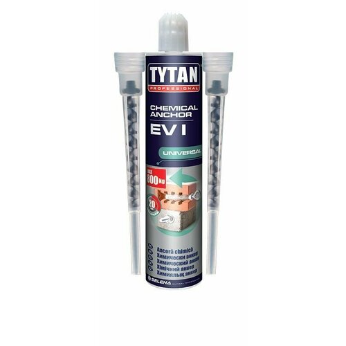 Химический анкер TYTAN PROFESSIONAL универсальный, 300 мл, 6 шт. набор tytan professional анкер химический на полиэстеровой основе 165 мл 1 смеситель 2 шпильки м8х110 2 гильзы