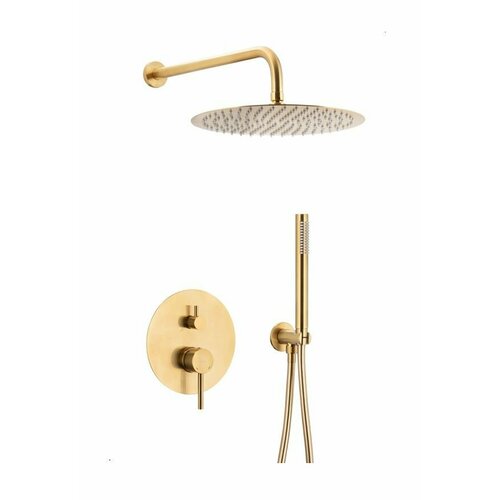 Встраиваемая душевая система скрытого монтажа Armatura Moza с тропическим душем, черный матовый