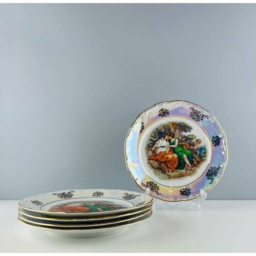 Винтажный набор пирожковых тарелок 