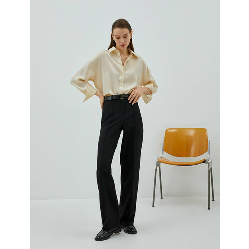 фото Рубашка koton, размер 40, бежевый, белый