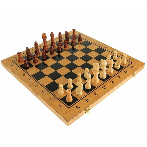 Настольная игра 3 в 1: нарды, шахматы, шашки, 39 х 39 см набор подарочный волк фляга шахматы деревянный кейс