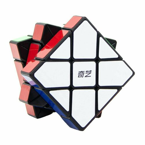 4pcs speed cube set qiyi mofang 2x2 3x3 4x4 5x5 mofangge magic cube pyramid skew megaminx sq1 packing educational toys Кубик QiYi Fisher cube Black / Головоломка для подарка