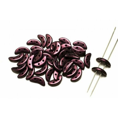 бусины crescent beads 10х3мм цвет 0310 79052mjt metallic suede dark forest 708 066 5г около 40 шт Бусины Crescent beads 10х3мм, цвет 0310-79086MJT Metallic Suede Pink, 708-071, 5г (около 40 шт)