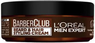 L'Oreal Men Expert Barber Club Крем-стайлинг для Бороды + Волос, с маслом кедрового дерева, 75 мл