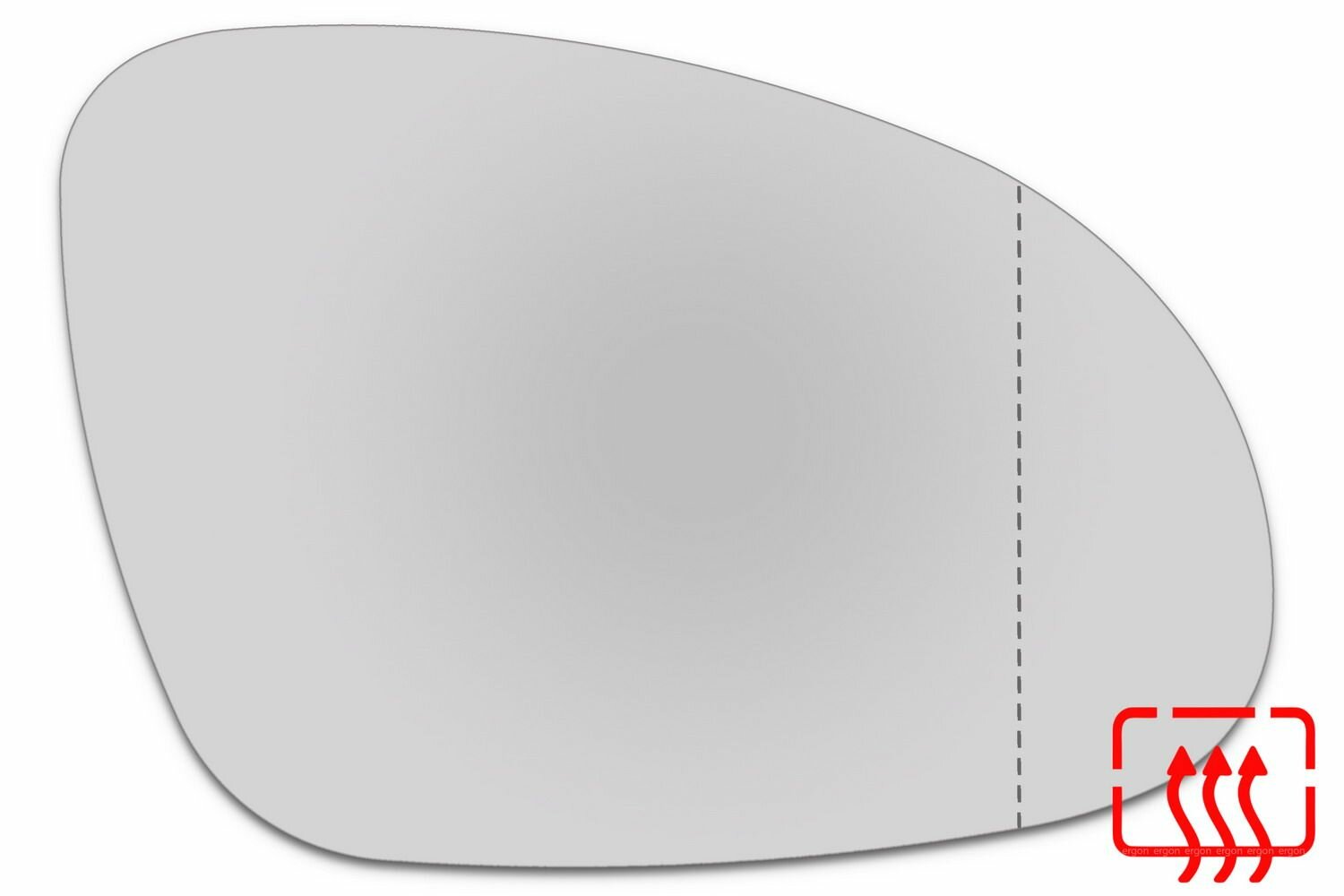 Зеркальный элемент правый VOLKSWAGEN Passat B6 (05-09) асферика нейтральный с обогревом
