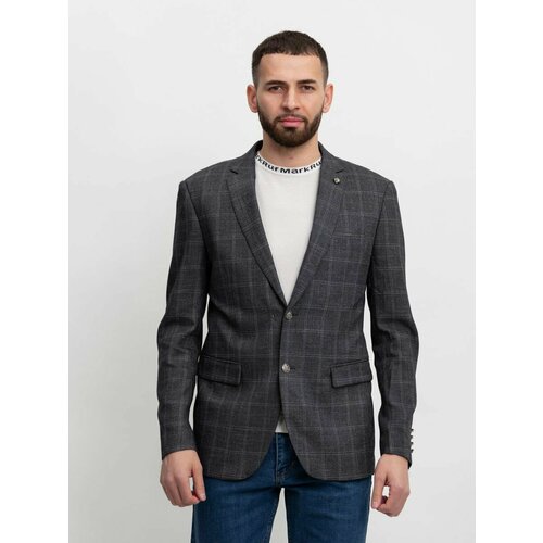 Пиджак Ruf Mark, размер 50, серебряный, серый мужской приталенный пиджак terno повседневный костюм блейзер для деловой вечеринки пиджак жилет штаны 2019