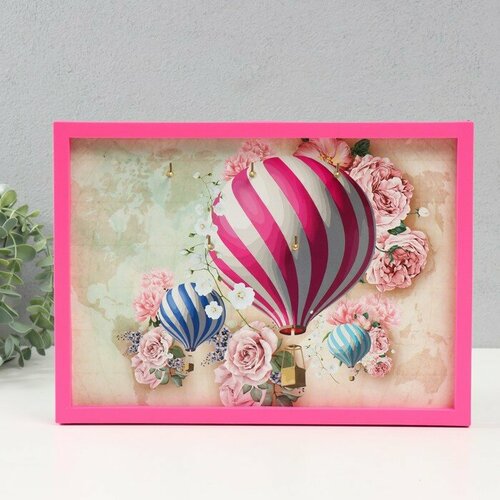 Ключница открытая Воздушные шары 5 крючков 23х32 см 490₽