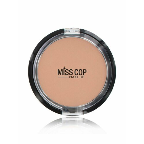 Пудра для лица матирующая MISS COP Compact компактная фиксирующая бежевая 03 Beige moyen