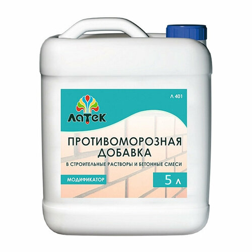 добавка противоморозная анти мороз для бетона 5 0л Добавка для бетона Латек Противоморозная добавка Л401, 5 л