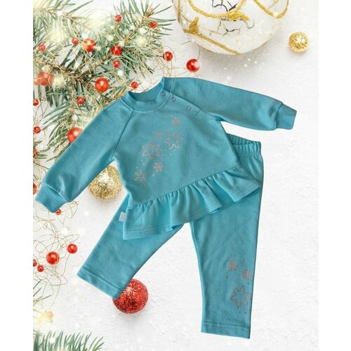 Комплект одежды  Бастет, размер 24/74-80, бирюзовый