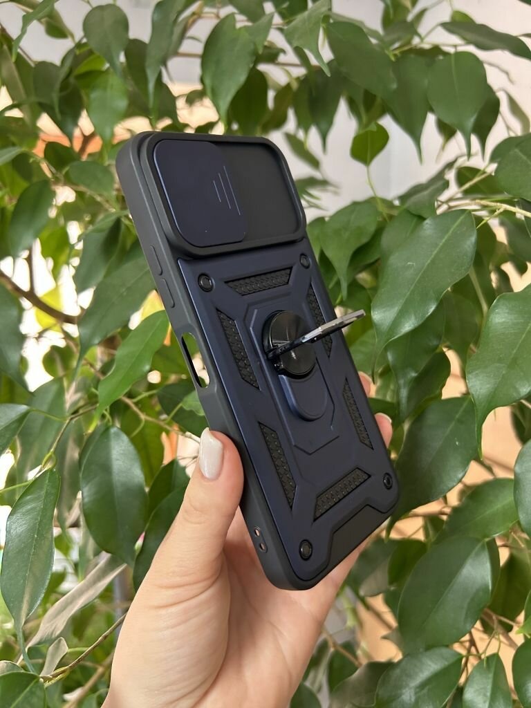 Чехол противоударный для Huawei Nova Y61 / Нова У61 с защитой камеры armors (Темно-синий) — фото 1
