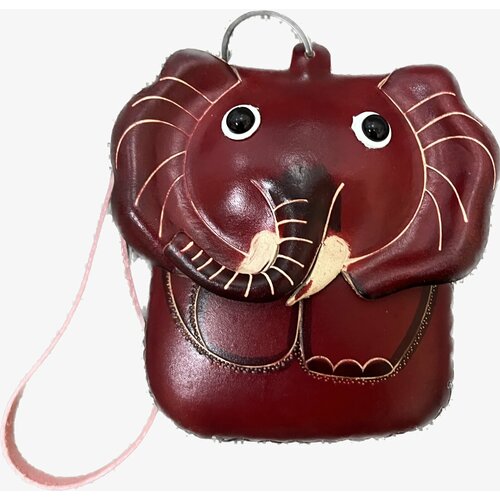 фото Кошелек красный слон, фактура гладкая, красный без бренда
