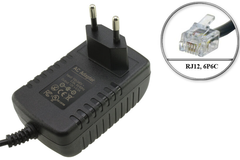 Блок питания внешний 12V 0.5А SCP1200500PE RJ11 — фото 3