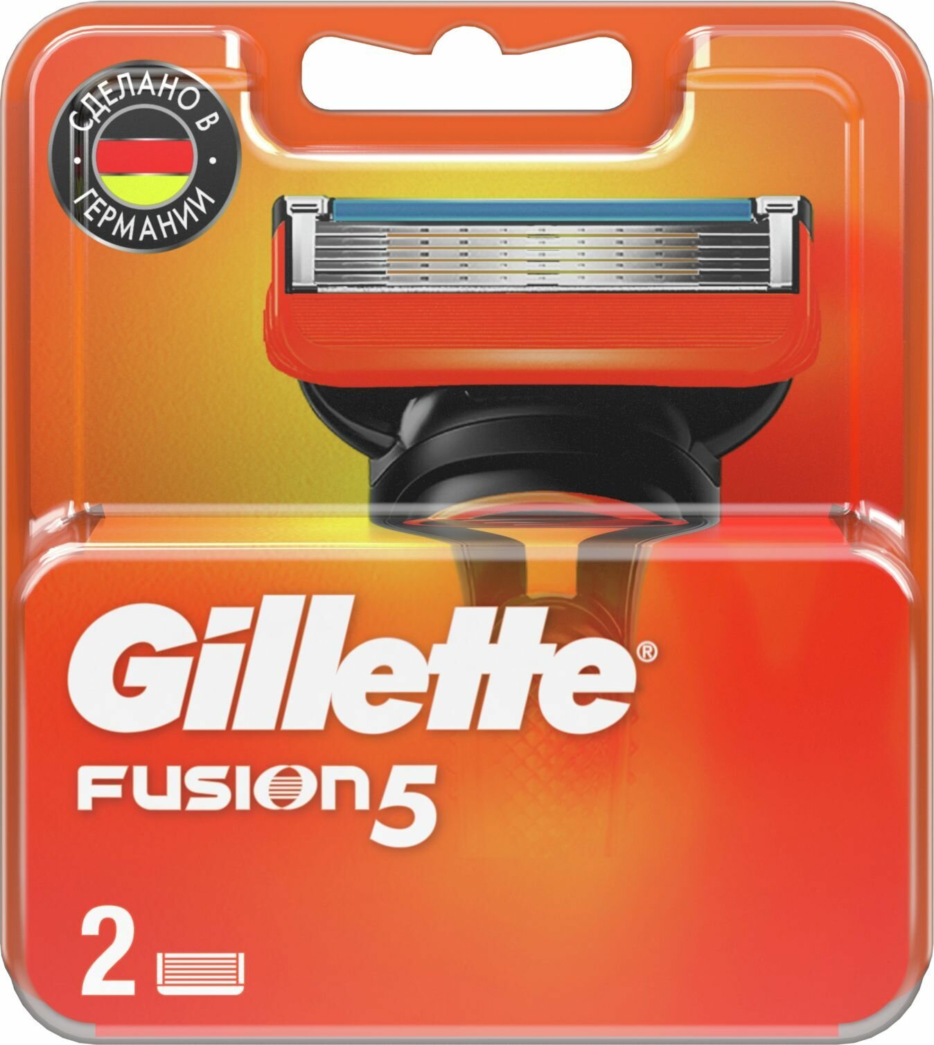 Сменные Кассеты Gillette Fusion5 Для Мужской Бритвы, 2 шт, с 5 лезвиями, c точным триммером для труднодоступных мест, для гладкого бритья надолго — фото 1