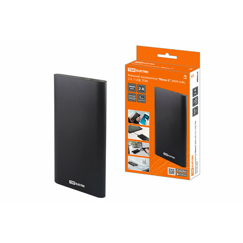 Внешний аккумулятор Юкон 2 8000 mAh 2 А 1 USB TDM SQ1703-0002 3164₽
