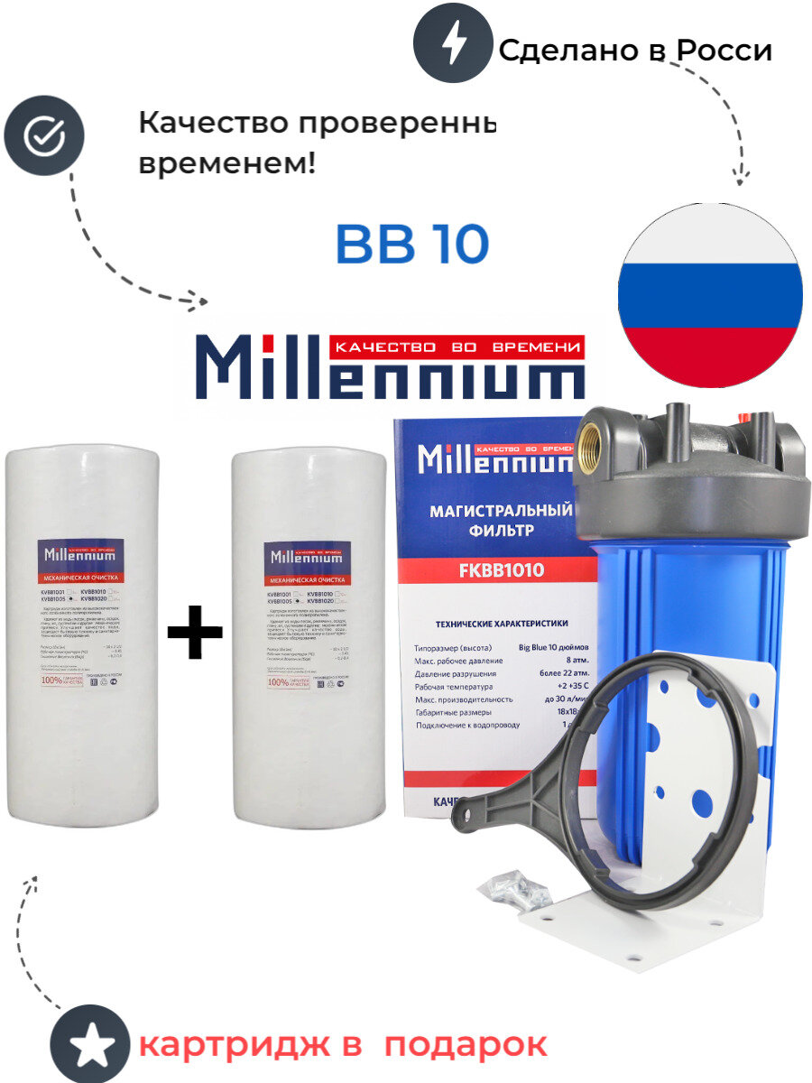 Колба фильтр магистральный BB10 Millennium FKBB1010