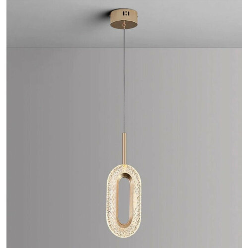 Подвесной светильник Sofitroom Sofia / LED светильник потолочный / плафон стекло, корпус металл цвет золотой / люстра светодиодная