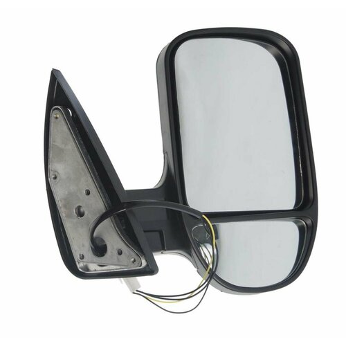 Зеркало боковое ГАЗ-3302 Бизнес правое обогрев с повторителем поворота Белый глянец SKV