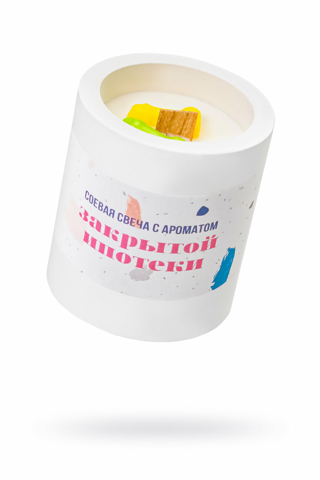 фото Ароматическая свеча "Закрытая ипотека" Pecado BDSM 12068-03 белый 50 гр.