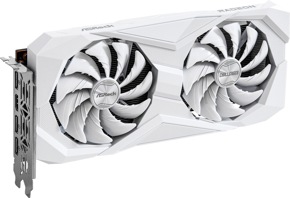 Видеокарта ASRock RX6600 Challenger White 8GB GDDR6 HDMI DPx3 2FAN RTL