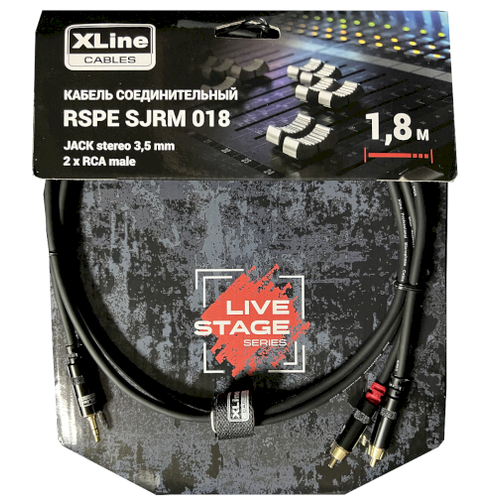 Кабель Xline Cables RSPE SJRM018 Jack 3.5mm-2xRCA male 1,8 м