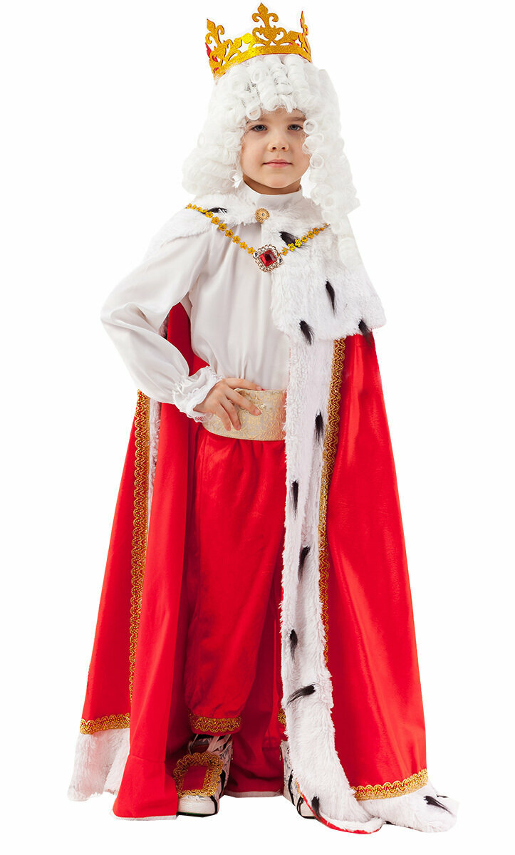 Костюм "Король" (мантия, брюки, рубаха, парик корона, подвеска, пояс, накладки на обувь) BATIK (2090 к-20 110)