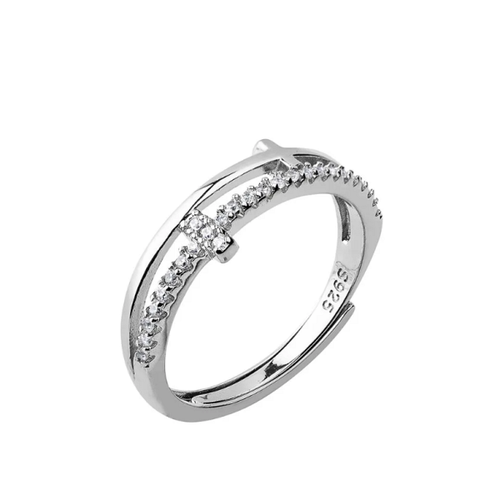 Кольцо Fidelis, серебро, 925 проба, фианит, размер 16, белый