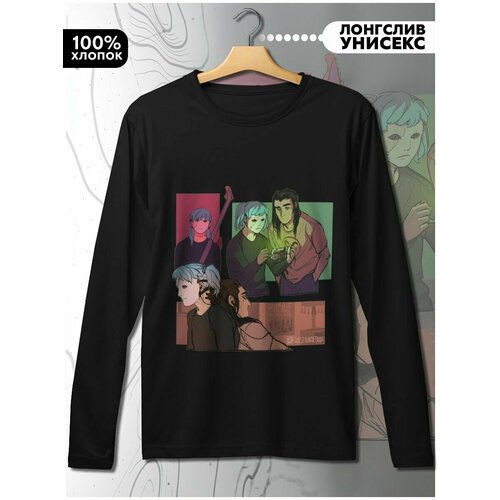 фото Лонгслив hypnotica, размер l, черный