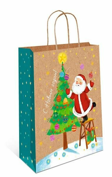 Пакет подарочный АВ 26х32 крафт