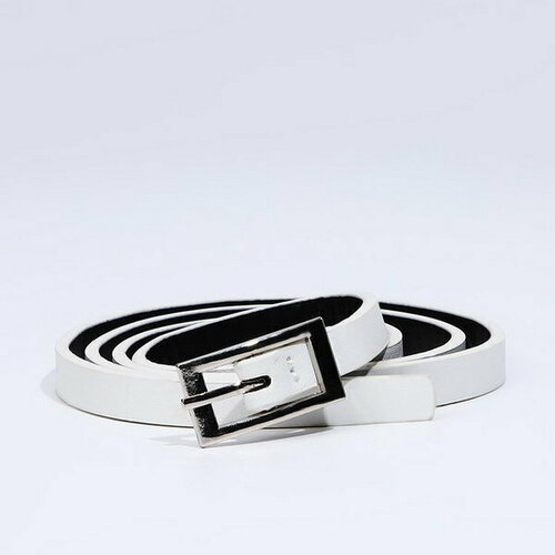 фото Ремень сима-ленд, размер 100, белый сима-лэнд