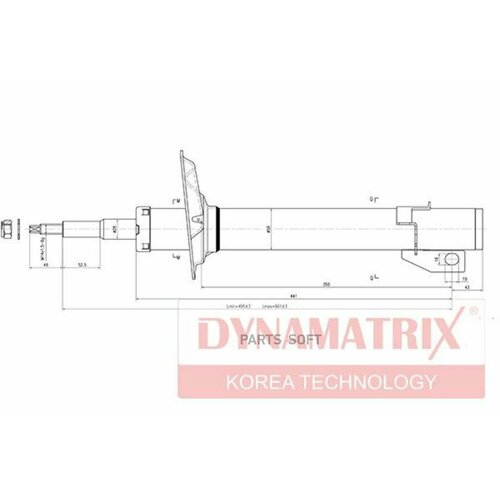 Амортизатор подвески передний Dynamatrix-Korea DSA314572