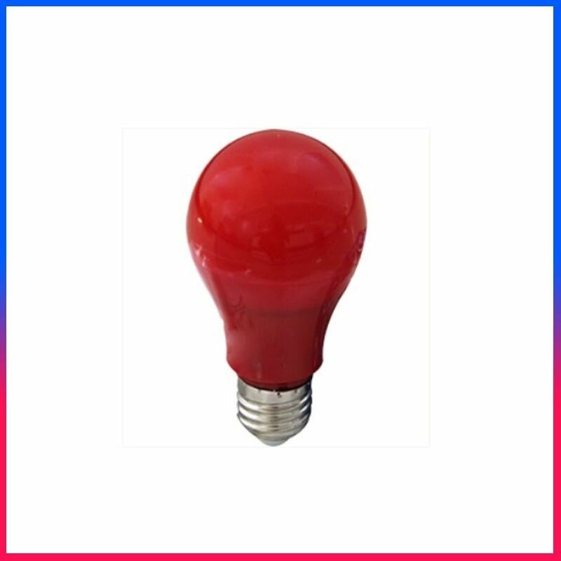 фото Светодиодная лампа LED Лампочка Е27 Груша 12Вт Красный свет D60х110мм Матовая колба
