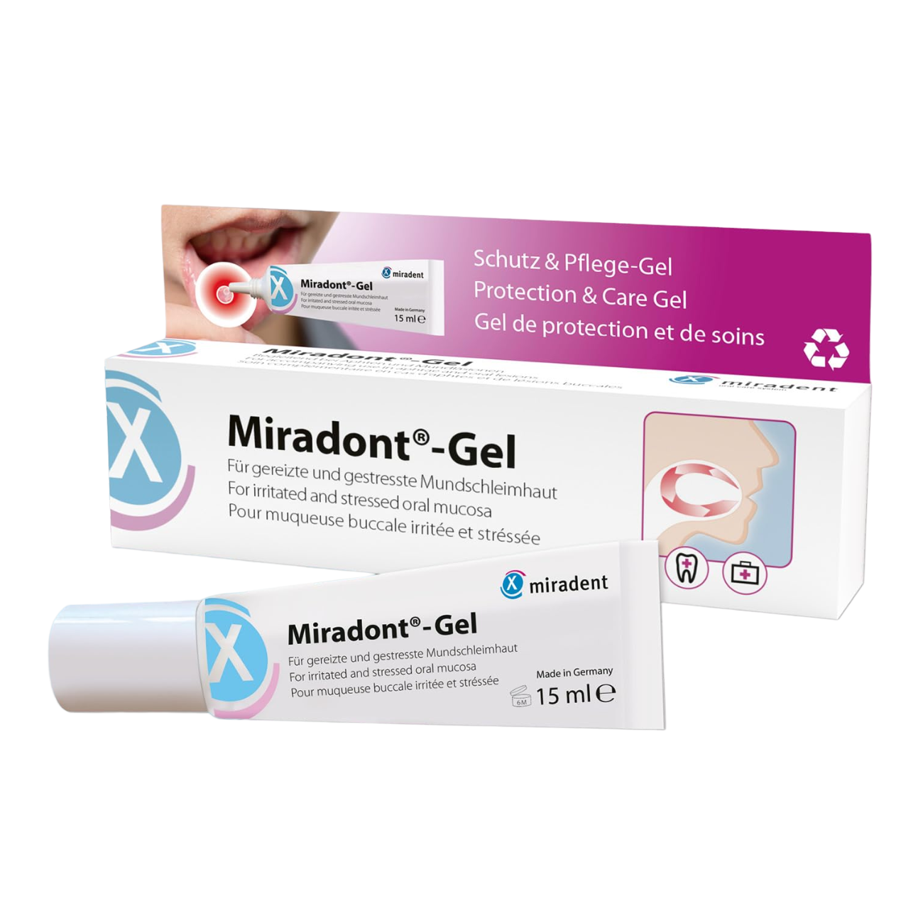 Гель Miradent Miradont-Gel с питательными микроэлементами, 15 мл