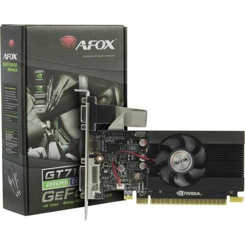 видеокарта afox geforce gt 710 4096mb lp af710 4096d3l7 v1 Видеокарта AFOX GeForce GT 710 4GB (AF710-4096D3L7-V1), Retail