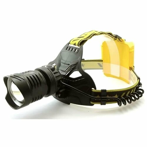 фонарь светодиодный 1 мощ акк шнур type c hy a85 p90 zoom Сверхмощный налобный фонарь 200 Вт от Shark-Shop