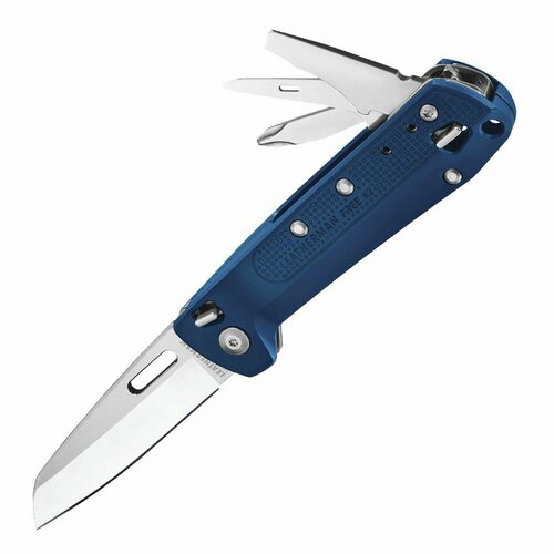 Мультитул Leatherman Free К2, 8 функций, синий