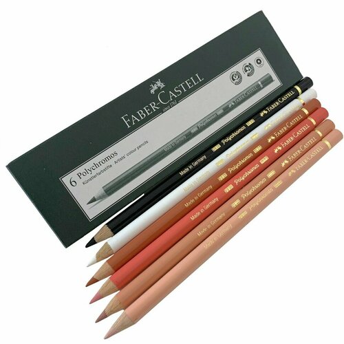 Карандаш № 130.199.132.188.101.189, комплект 6 штук, Портретные Polychromos